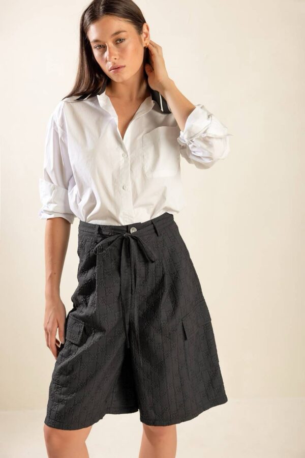 Textured Bermuda Shorts