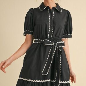 Scalloped Midi Dress