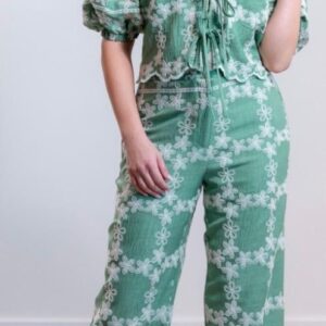 Sage Bloom Linen Set